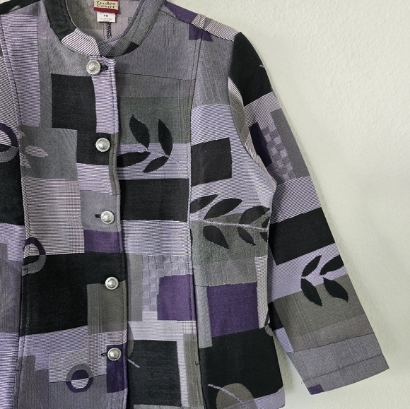 Tudor Court Art To Wear Jacket Women PM 5Button Tapestry Mixed Print Boho - Picture 5 of 14